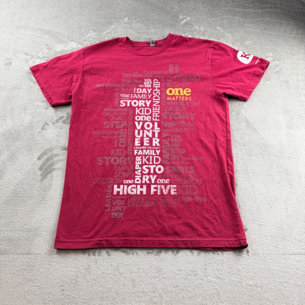 Next Level Apparel One Matters‎ Graphic T-Shirt Maroon Red Short Sleeve Medium